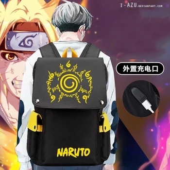 

Anime NARUTO Ninetales Naruto Backpack Student Cartoon School Bag For Teengaers Travel Laptop Backpack knapsack Cosplay Mochila