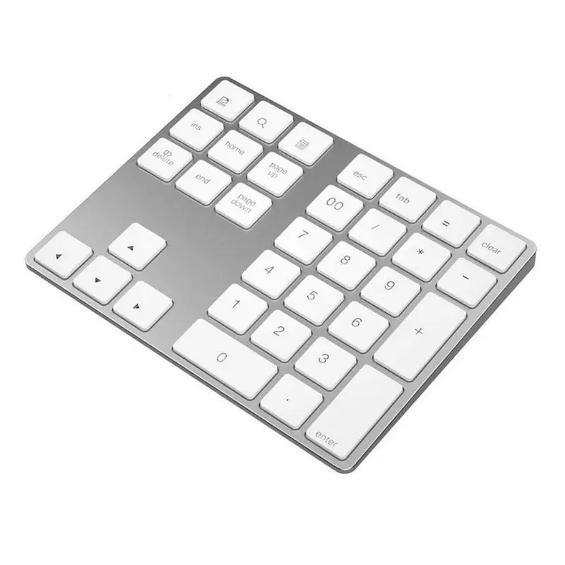 Черный и серебристый опционально 34 клавиши мини Numpad Беспроводная Bluetooth цифровая клавиатура для Apple ПК клавиатура Numpads клавиатуры