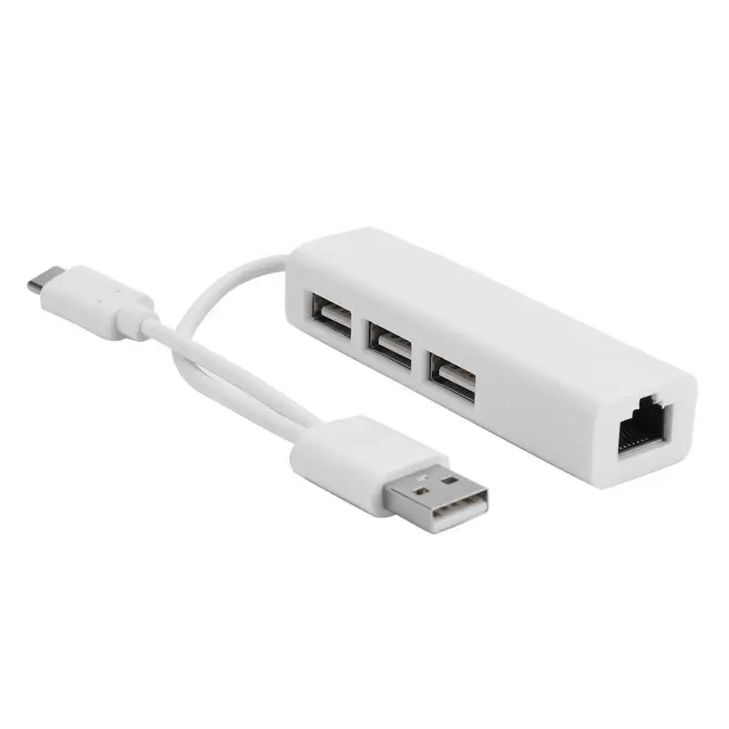 USB 3,1 Тип C до Gigabit Ethernet и USB 2,0 концентратор 3-Порты и разъёмы Ethernet кабель сетевой адаптер Комбинации для нового Macbok доставки