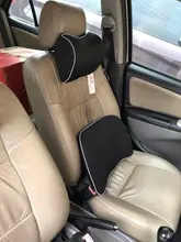 Almohada de cuello para coche, reposacabezas Universal, soporte de viaje, cojín de masaje, funda de tela, asiento, silla, cabeza suave de espuma viscoelástica