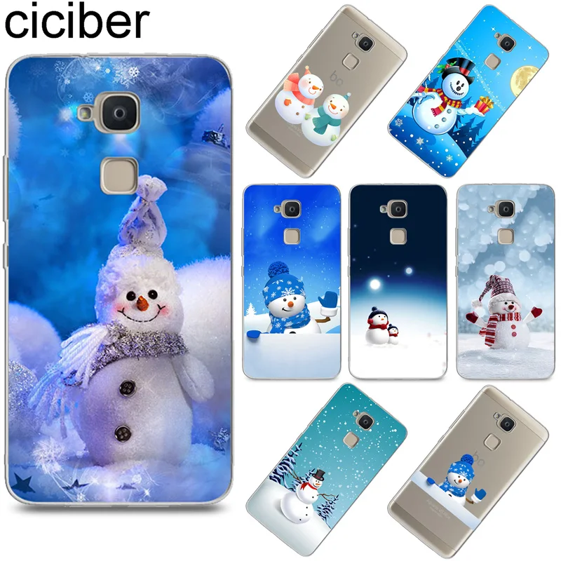 ciciber Cover for BQ Aquaris X U2 C U X5 V VS X2 M Plus Lite Pro Soft TPU Phone Case for BQ M5 E5s M5.5 E4.5 M4.5 Snowman Fundas