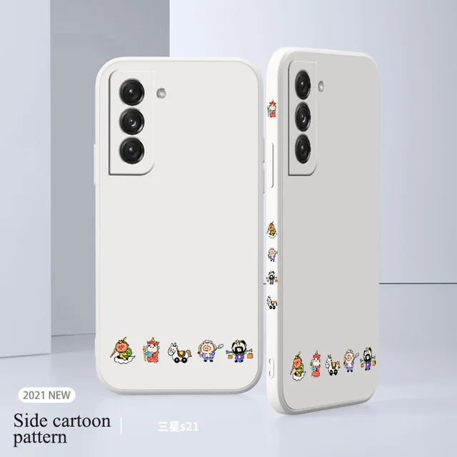 Classic Anime Phone Case For Samsung Galaxy S21 S20 FE S10 Note 20 10 Ultra Plus A72 A52 A42 A32 A71 A51 A41 A31 A21S 4G Cover White