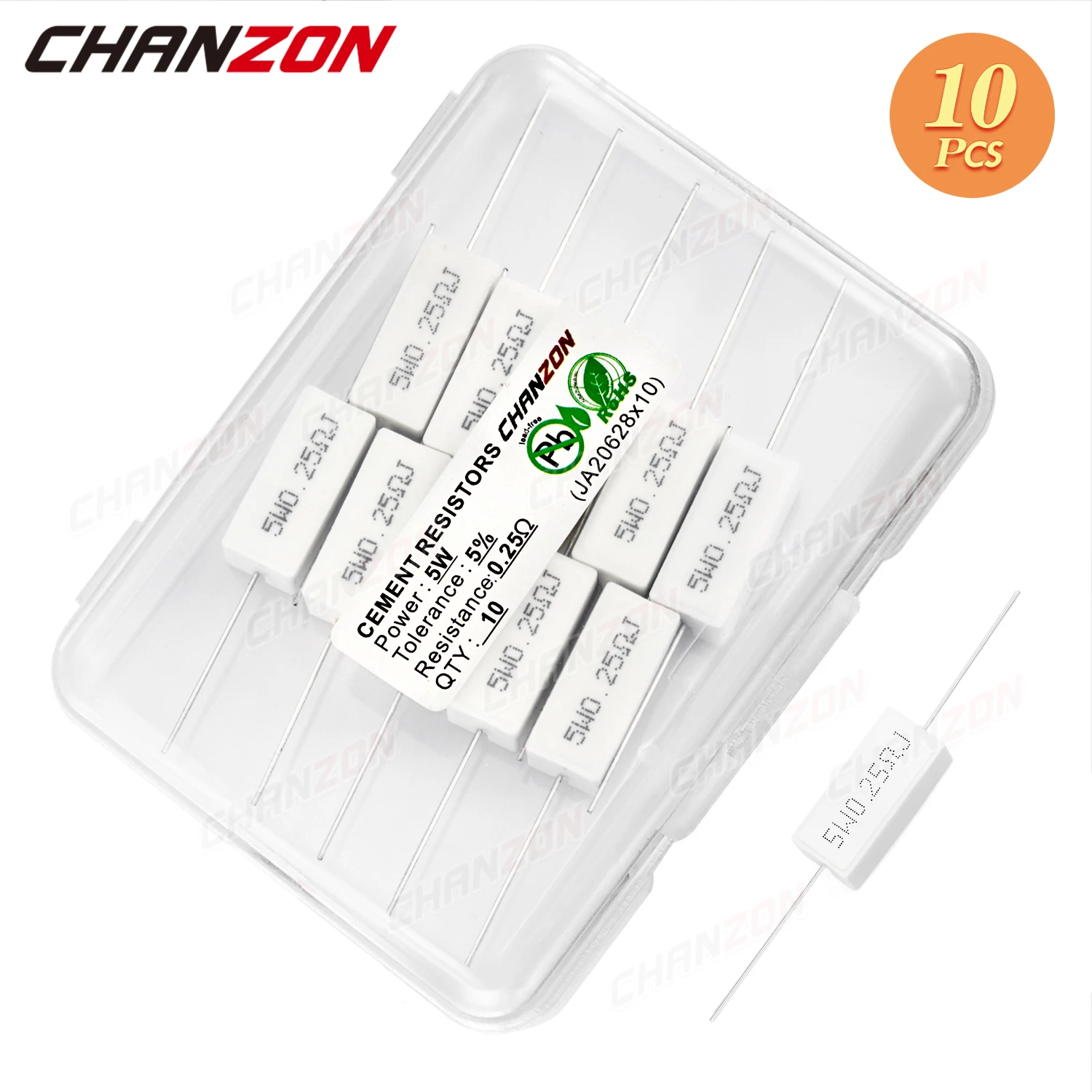 Résistances transporteurs inées en céramique, 10 pièces, 5W, 0.5 2 30 33 100 330 1K ohm, SQP5W 5Watt 0.22ohm 5ohm 47ohm, Partners 02/10/2018