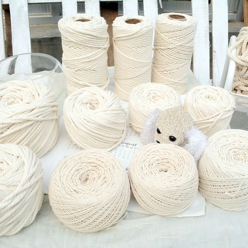 100% Cotton rope colorful twine macrame cord string thread for party wedding decoration accessory DIY cord 2mm*100m
