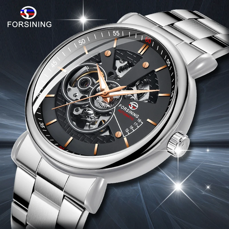 

FORSINING Mens Watches Military Army Sport Clock Male Top Brand Luxury Skeleton Clocks Automatic Mechanical Men Watch Gift