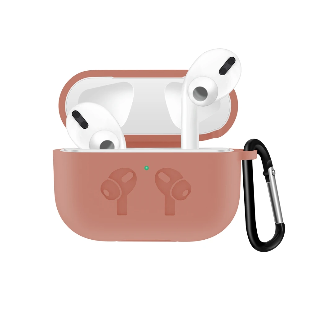 Сумка для хранения наушников для AirPods Pro Чехол силиконовый защитный чехол Беспроводная bluetooth-гарнитура анти-падение водонепроницаемый ящик - Цвет: Оранжевый