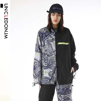 

UNCLEDONJM INS 2019 spring women ladies streetwear Harajuku oversize thin jacktet windbreaker punk BF loose korean coat