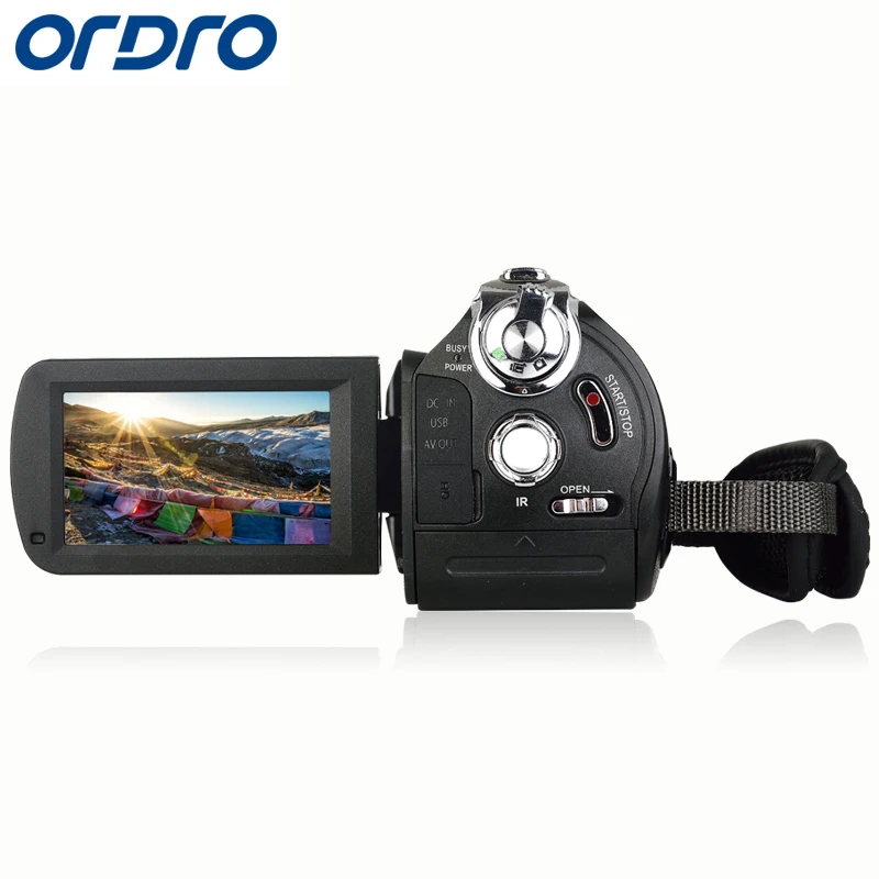 ORDRO HDV-D395 Full HD 1080P 18X Digital Camera 3.0"Touch Screen Digital Video Camera 24MP Resolution Touchscreen Remote Profe