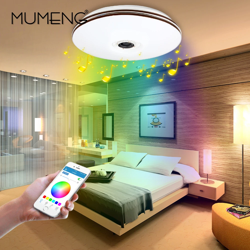 

Modern Simple Ceiling Lamp Bluetooth Mobile Phone Music Promises Dimming LED Ceiling Lamp Bedroom Living Room