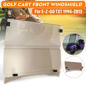 

Hot New Golf Cart Tawny Foldable Front Windshield Glass Windscreen Smoke For E-Z-GO TXT 1994-2013 For Yamaha G29 Drive 2007-2016