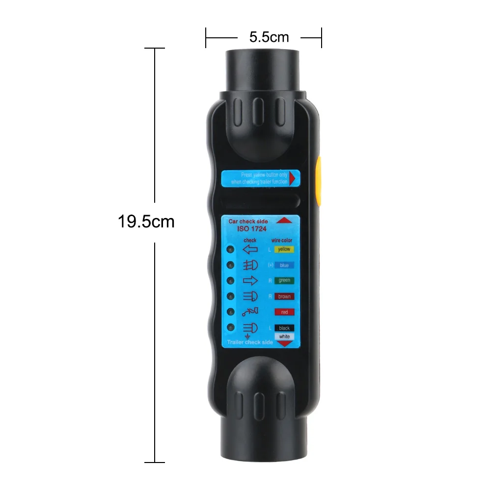 7 Pin Trailer Socket Tester Towbar Test For Rear Fog Indicator Turn Signal Spotlight Lamp Diagnostic Tools Car Accessories 12V images - 6