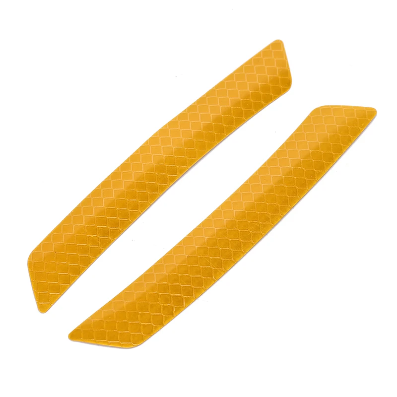 1Pair Reflective Warning Strip Tape Car Bumper Reflective Strips Secure Reflector Stickers Decals Car Styling 13*3cm