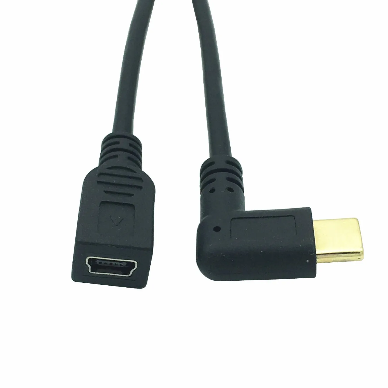 USB-C кабель для зарядки с правым/левым углом, Duttek USB 3,1 type C Male to Mini USB(Mini B) Female конвертер Кабель 0,25 м