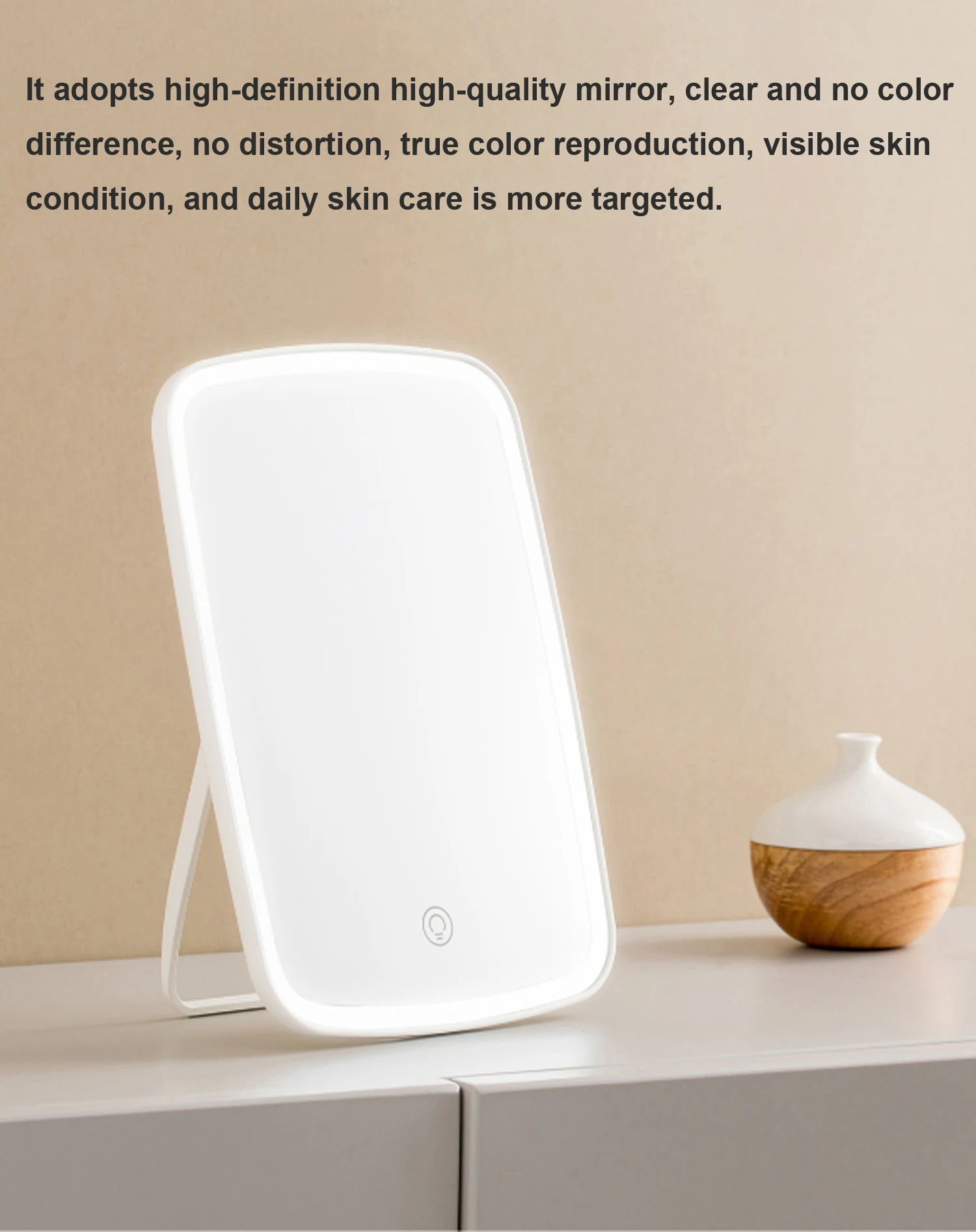Xiaomi Mijia светодиодный зеркало для макияжа с сенсорным управлением светодиодный светильник с естественным освещением регулируемый угол яркости светильник с длинной батареей li