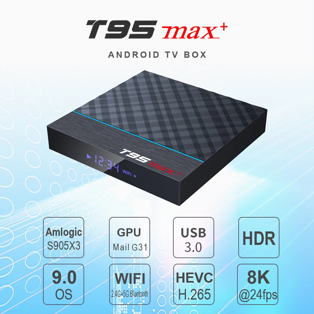 T95Z Плюс/T95 MAX Plus 16/32/64GB Android 7,1/9,0 4K ТВ BOX Smart ТВ коробка 2,4 г/Wi-Fi 5 ГГц BT4.0 набор коробка T95 media player