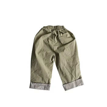 

2020 Spring Summer 2-13Years Boys and Girls Children's Pants Fashion Elastic Waist New Spring Cotton Straight Pants