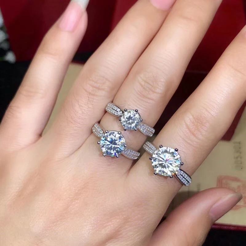 Ювелирные изделия CoLife Moissanite обручальное кольцо 1ct 2ct 3ct D Цвет VVS1 ранг Mossanite
