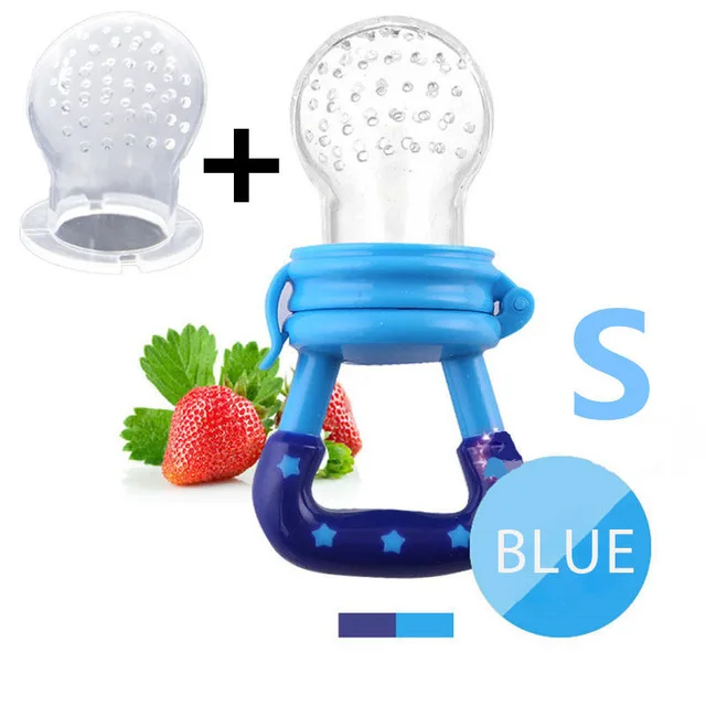 blue M Свежая еда Nibbler детская соска для кормления детей фрукты кормушка соски для кормления безопасные детские принадлежности соска бутылочка с соской - Цвет: blue M