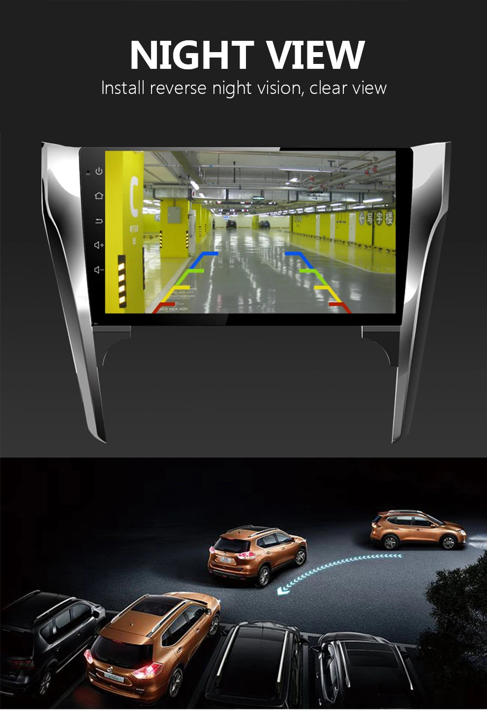 Автомобильная камера заднего вида Универсальная 8 светодиодный ночного видения дублирующая для парковки заднего вида Автомобильная камера Водонепроницаемая 170 широкоугольная HD цветное изображение