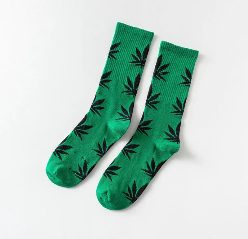 High Quality Mens Cotton Socks Maple leaf Casual Long Weed Sock 7 12 #NE IjPgR 