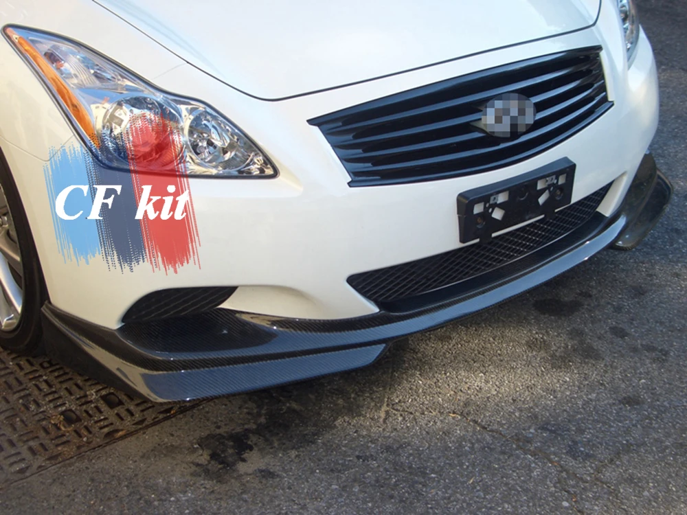 PU губа-накладка для Infiniti G37 2 двери передний бампер спойлер 2008- Корпус Комплект