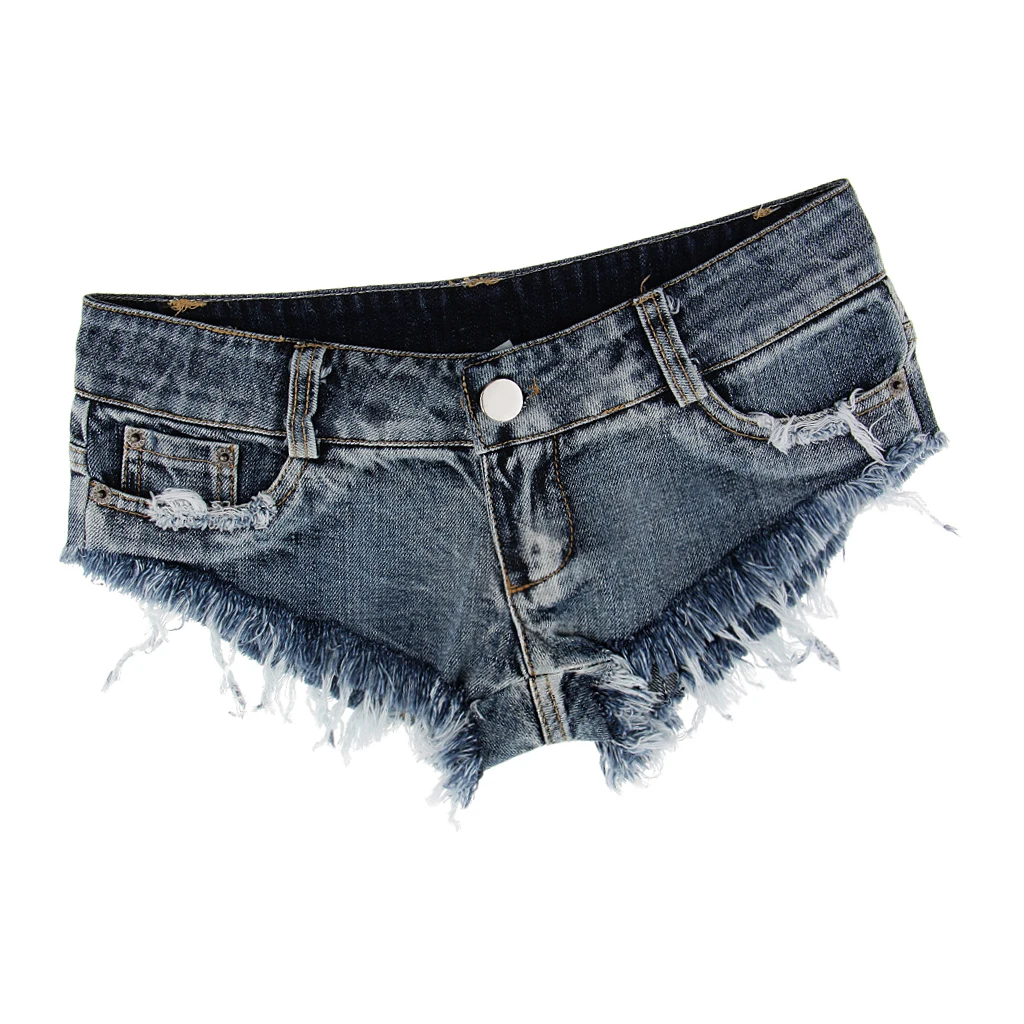 Low Waist Shorts Mini Hot Pants Jeans Pole Dance Thong Bar Shorts Micro Sports Denim Beach Casual Lady