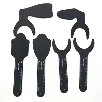 

1PCS Dental Orthodontic Black Background Photo Image Contrast Board Oral Cheek Plate With Scale Mark Autoclavable Dentist Tools