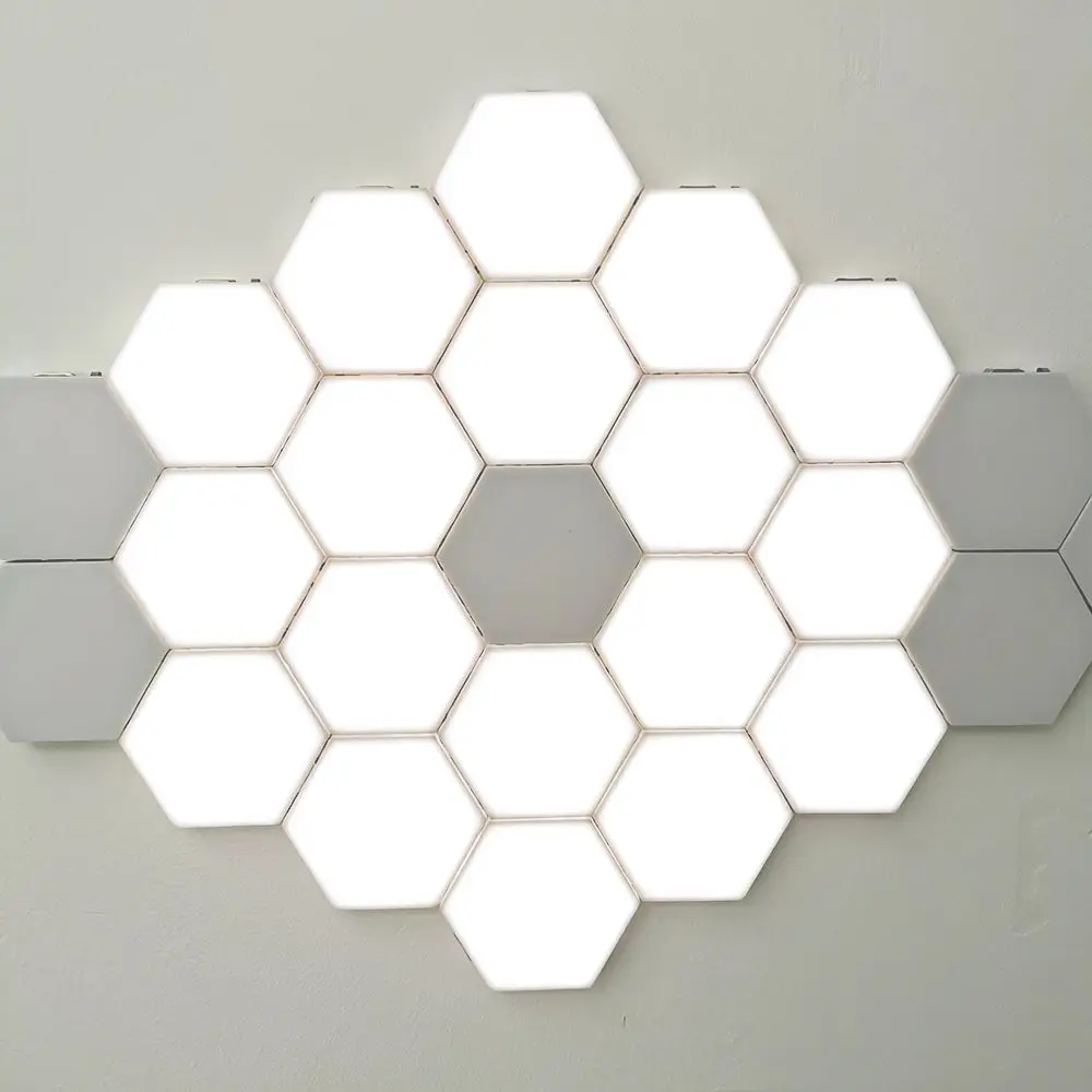 

Modern Led Night Light Quantum Modular Sensitive Hexagon Diy Touch Lamp Home Decor Bedside Lamp Atmosphere Light Lighting