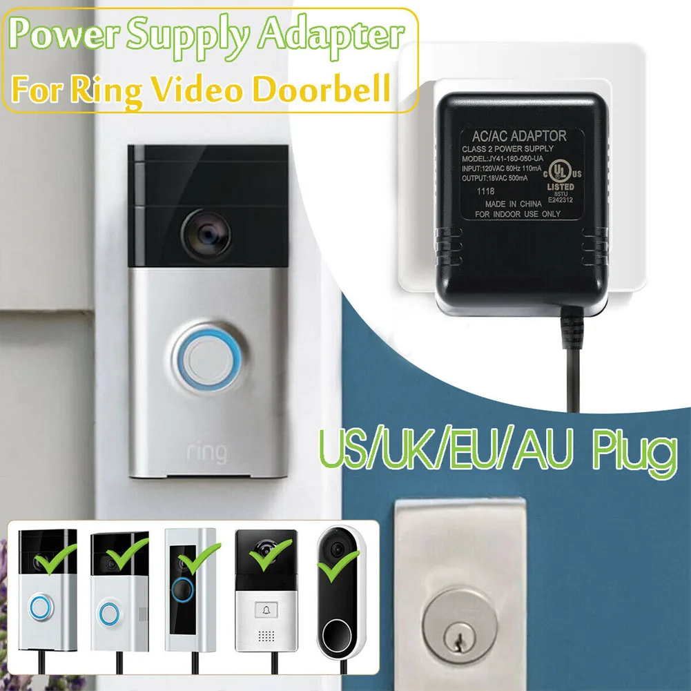 Адаптер питания, трансформатор для кольца видео дверной звонок 230V до 18V UK Plug