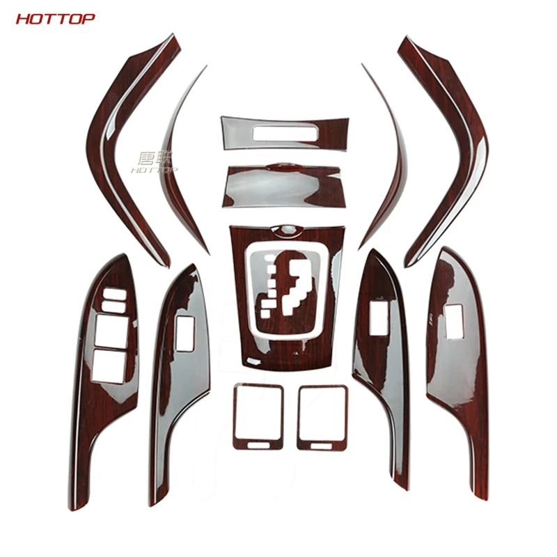 Wood 14pcs ABS внутренняя отделка комплект декоратор набор крышка отделка рамка для Toyota Corolla 2007-2013 CVT автоматический захват 14 шт - Название цвета: Wood 14pcs