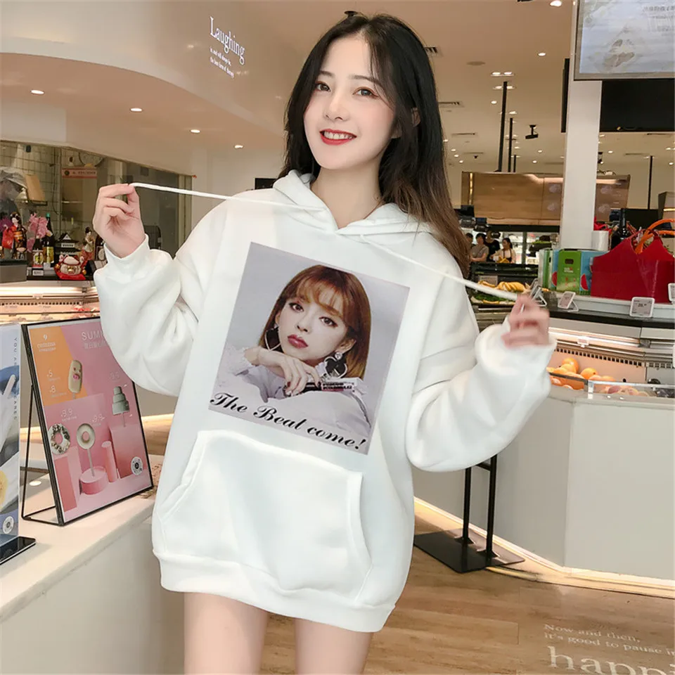 Толстый джемпер sudaderas mujer с длинными рукавами и карманами в молодежном стиле, фуфайки, женские толстовки, мягкая свободная спортивная одежда, модный спортивный костюм