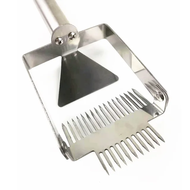 Multifunkcionális Rozsdamentes Acél Lecsupaszító Villák Dupla Tű Méhészeti Szerszámok Mézes Méhsejt Kaparóhoz - Image 4