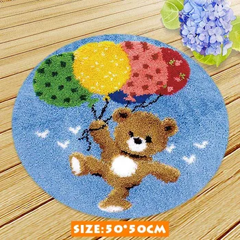 

DIY Decoration Home Handmade GiftCarpet Latch Hook Rug Canva Crocheting Kit Cross Stitch Fomiaran Latch Hook Knitted Needlework