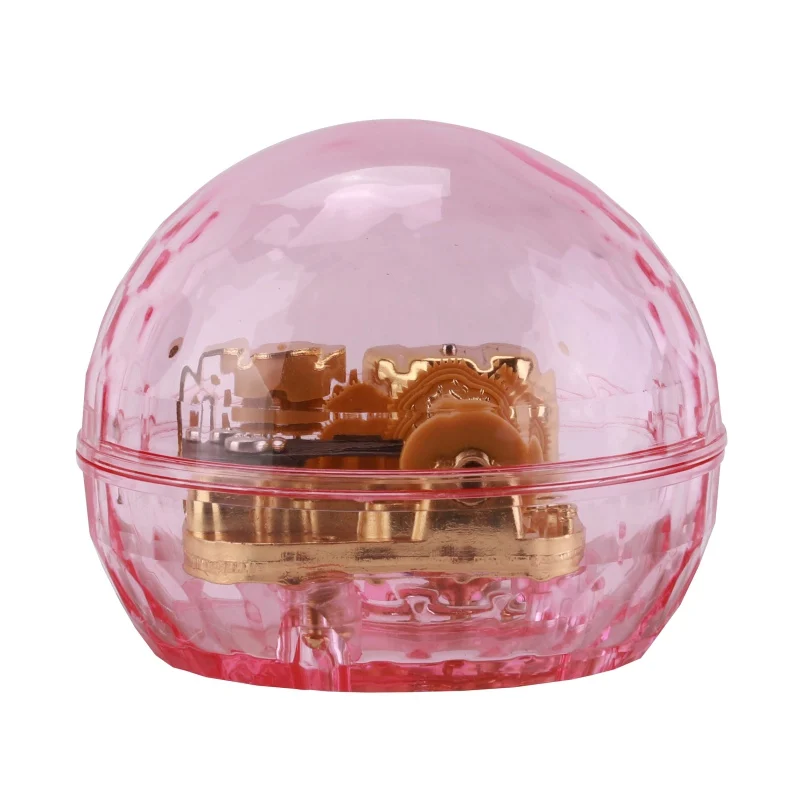 Mechanism Acrylic Music Box Color Spherical Manual Music Box For Valentine Christmas Birthday Gift Music Box - Цвет: Wedding March