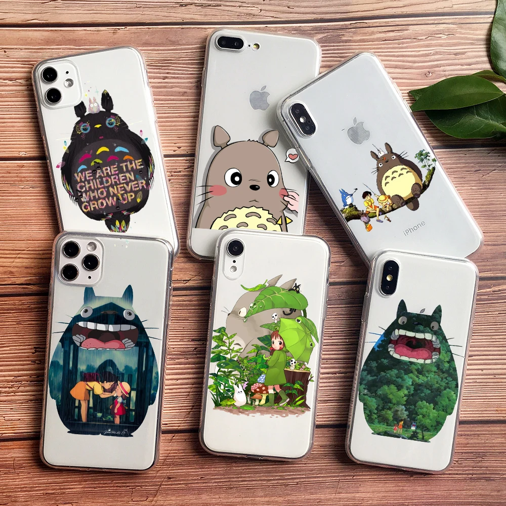 

PUNQZY Cute Totoro Spirited Away Anime Soft Phone Case For Huawei P30 P20 P10 P8 LITE P40 PRO MATE 20 LITE P40LITE Soft TPU Case