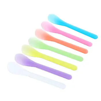 

100 PCS Cosmetic Spatula for Makeup Face Mask Plastic Spoon Disposable Makeup Tools for Mixing and Sampling 4.88'' x 1.06"