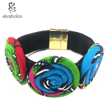 

2019 Women Bracelets African Wax Fabric Print Ankara Jewelry Handmde Accessories Gift for Women Girls AFRIPRIDE