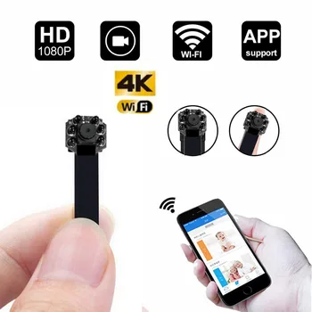 

4KNight view HD Portable WiFi IP Mini Camera P2P Wireless Micro Camcorder Video Recorder Support Remote View TF card