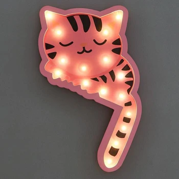 

Night light "Kitty" 18хLED batteries 2ААА pink-black 23х3,5х30,5 cm 5089613