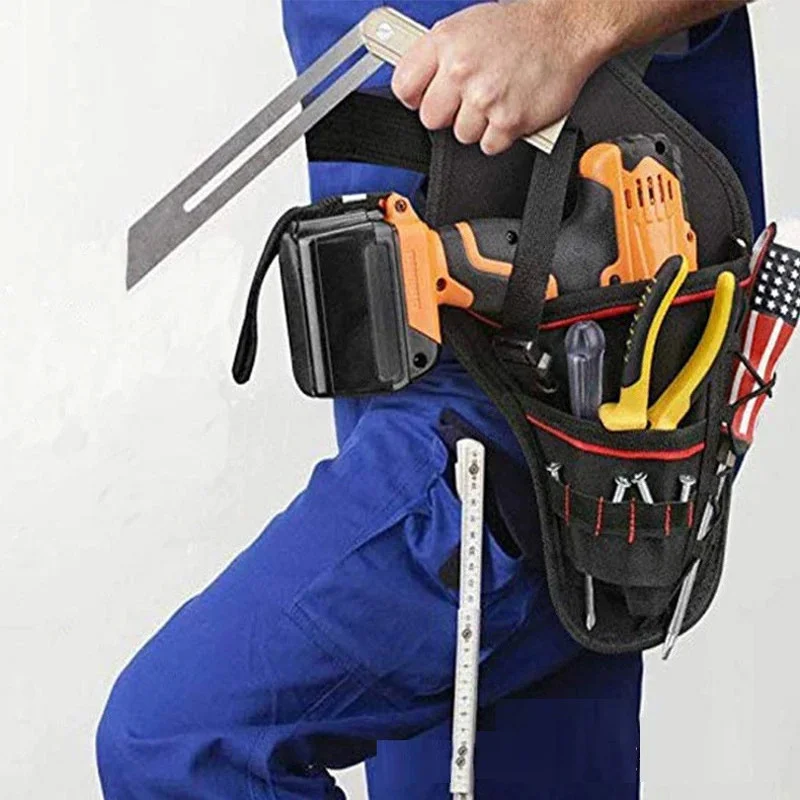 ESPLB Multi-functional Waterproof Drill Holster Waist Tool Bag Electric Waist Belt Tool Pouch Bag for Wrench Hammer Screwdriver