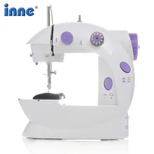 INNE macchina da cucire Mini portatile per uso domestico luce notturna pedale linea retta tavolo a due fili Kit elettrico