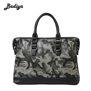 

Casual Men Handbag Trendy New Camouflage Shoulder Bag Multifunction Waterproof Laptop Bag PU Leather Casual Business Briefcase