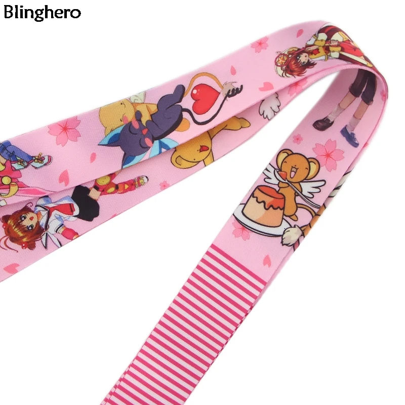 Blinghero Card Captor Sakura ремешки для ключей телефон мультфильм шеи ремень шнурки для подвешивания милые нагрудные опознавательные Значки для идентификации владельцев шнурок BH0147