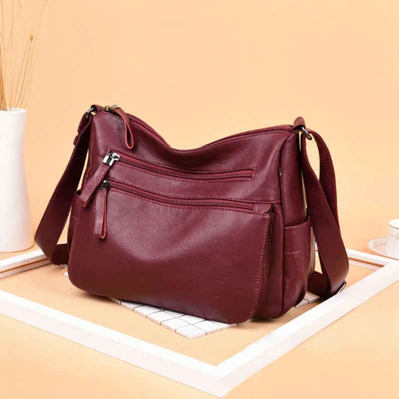 Bolso cruzado grande con muchos bolsillos para mujer, de hombro de diseñador, de lujo, cuero 2020|Bolsos de hombro| - AliExpress