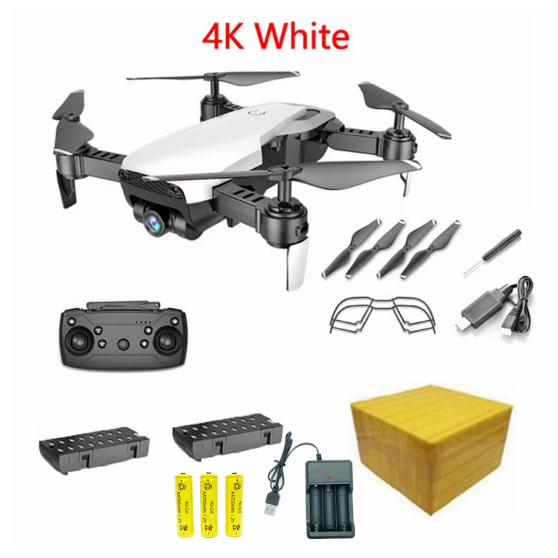 4K White 2B FB Дрон SSTI-VSG M69 FPV 4K с широкоугольной WiFi камерой 1080P HD складной Радиоуправляемый мини-Квадрокоптер Вертолет VS VISUO XS809HW E58 - Цвет: 4K White 2B FB