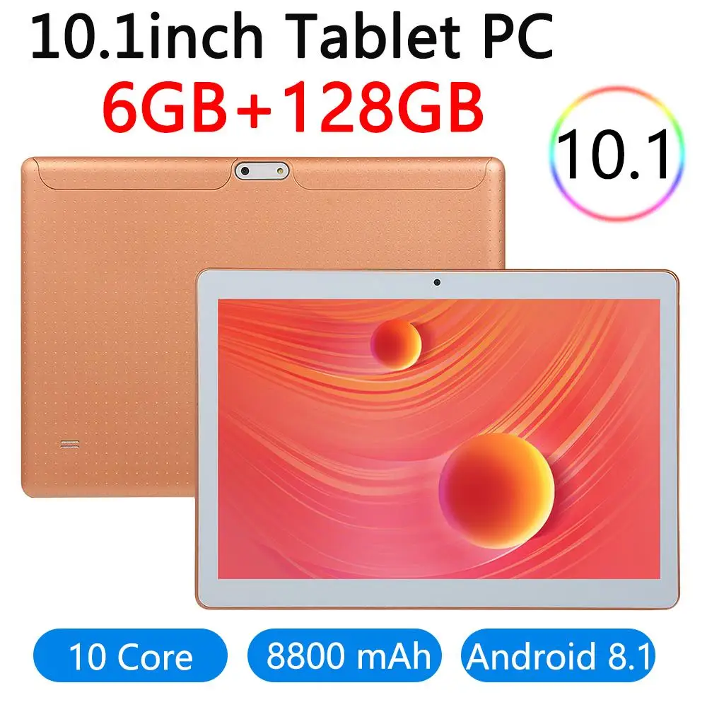 2022 news WiFi Tablet PC 10 Inch Ten Core 6G+128GB 4G Network Android 8.1 Dual SIM Dual Camera Rear 5 MP IPS gift Android tablet ► Photo 3/6