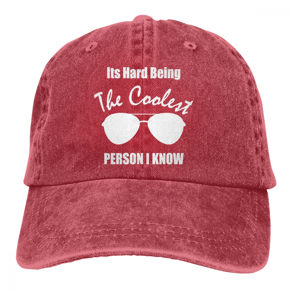 Его жесткий быть самым крутым человеком я знаю Casquette черные унисекс Мужские Женские джинсовые бейсболка с ремешком кепки Регулируемый Гольф папа шляпа