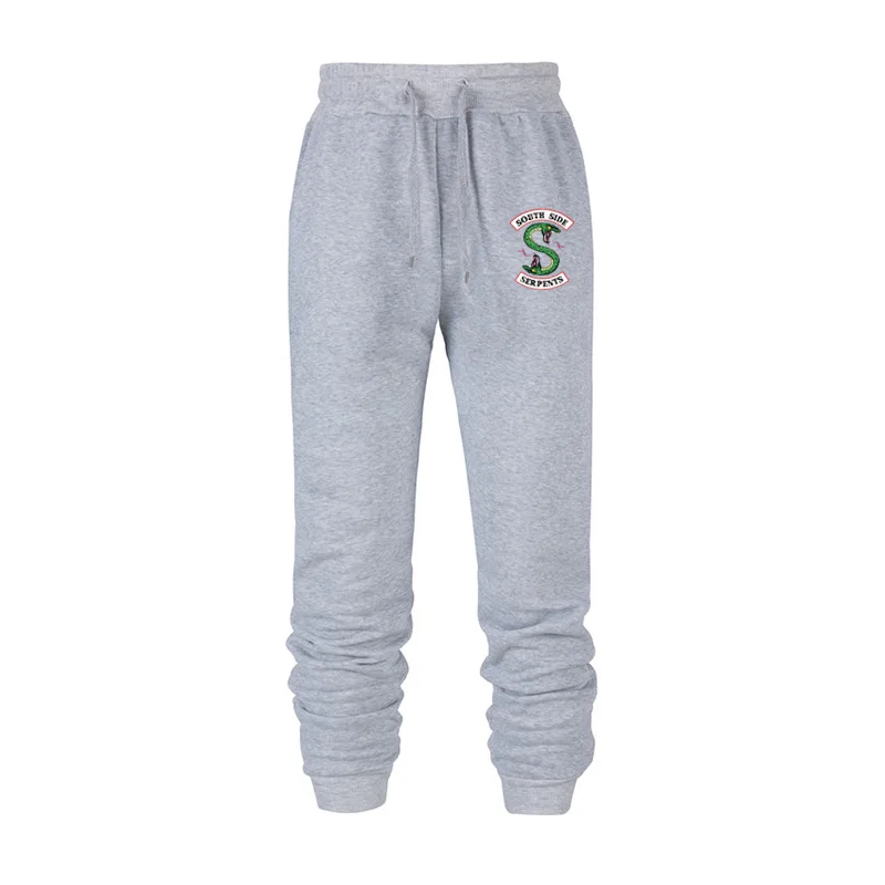 Nieuwe riversale Joggingbroek Mannen тренировки Спорт Broek южная сторона Slangen флис Lange casual Broek riversale змея Grafische