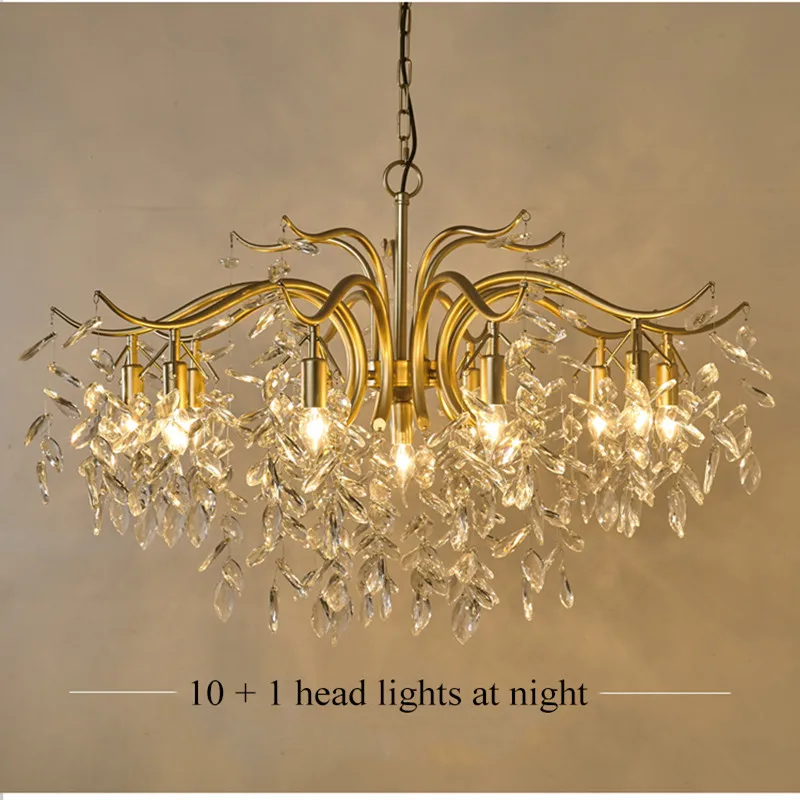 chandelier light Nordic LED Crystal Chandeliers Pendant Lustre Chandelier Luxury Lighting Kitchen Dining Living Room Bedroom Decoration modern crystal chandelier