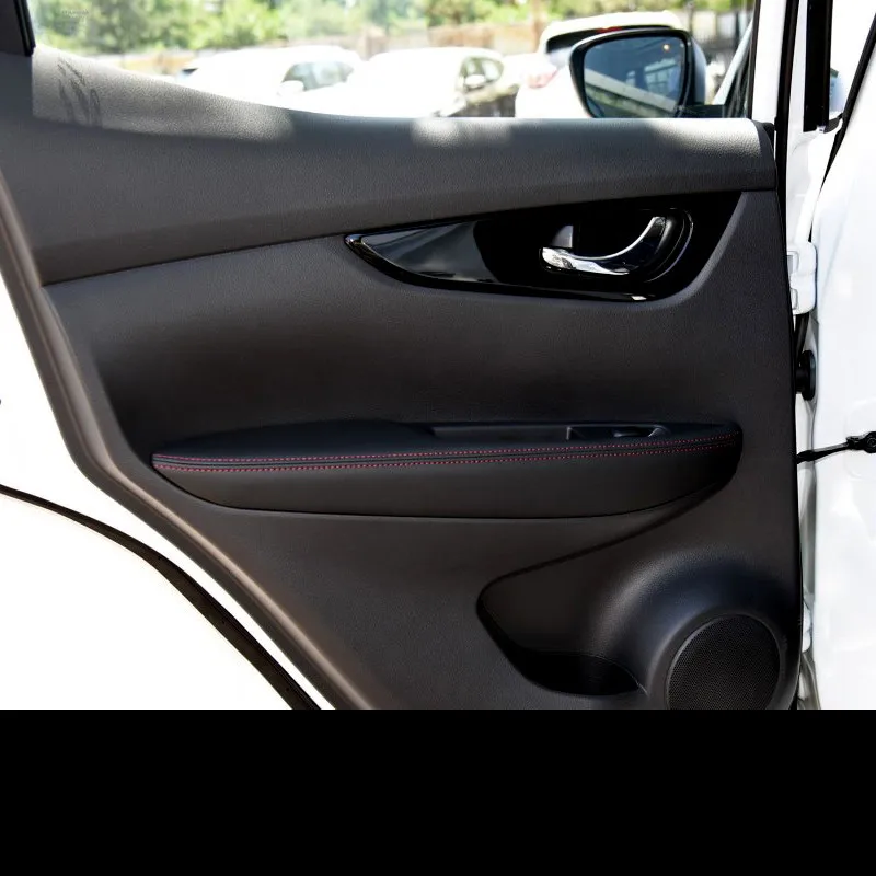 Кожаный подлокотник из микрофибры для двери, декорированный чехол для Nissan Qashqai 17 18 CAB134